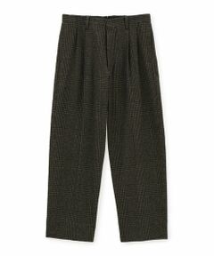 MEN'S BIGI / メンズビギ スラックス・ドレスパンツ | ウールグレンチェック ワイドパンツ