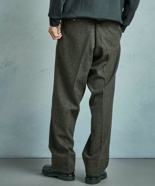 MEN'S BIGI / メンズビギ スラックス・ドレスパンツ | ウールグレンチェック ワイドパンツ | 詳細11