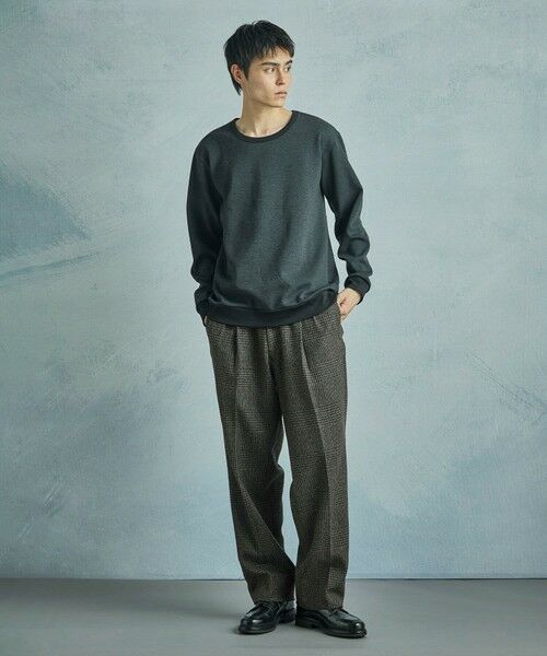 MEN'S BIGI / メンズビギ スラックス・ドレスパンツ | ウールグレンチェック ワイドパンツ | 詳細12