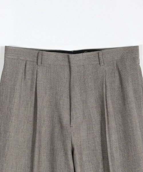 MEN'S BIGI / メンズビギ スラックス・ドレスパンツ | 二重織ヘリンボーン テーパードワイドパンツ＜2WAYストレッチ＞ | 詳細1