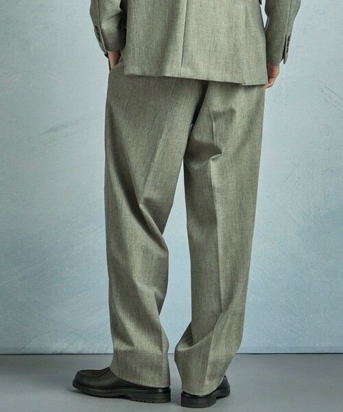 MEN'S BIGI / メンズビギ スラックス・ドレスパンツ | 二重織ヘリンボーン テーパードワイドパンツ＜2WAYストレッチ＞ | 詳細10