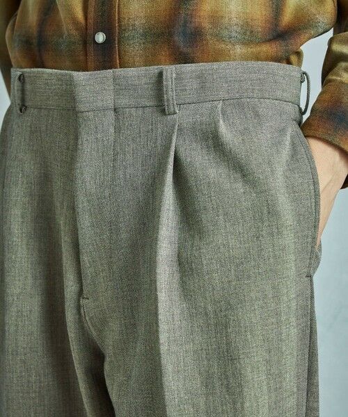 MEN'S BIGI / メンズビギ スラックス・ドレスパンツ | 二重織ヘリンボーン テーパードワイドパンツ＜2WAYストレッチ＞ | 詳細11