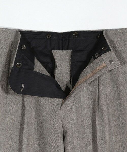 MEN'S BIGI / メンズビギ スラックス・ドレスパンツ | 二重織ヘリンボーン テーパードワイドパンツ＜2WAYストレッチ＞ | 詳細2