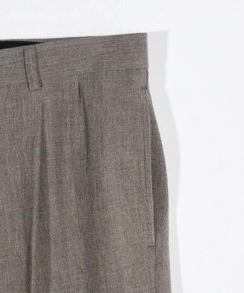 MEN'S BIGI / メンズビギ スラックス・ドレスパンツ | 二重織ヘリンボーン テーパードワイドパンツ＜2WAYストレッチ＞ | 詳細3
