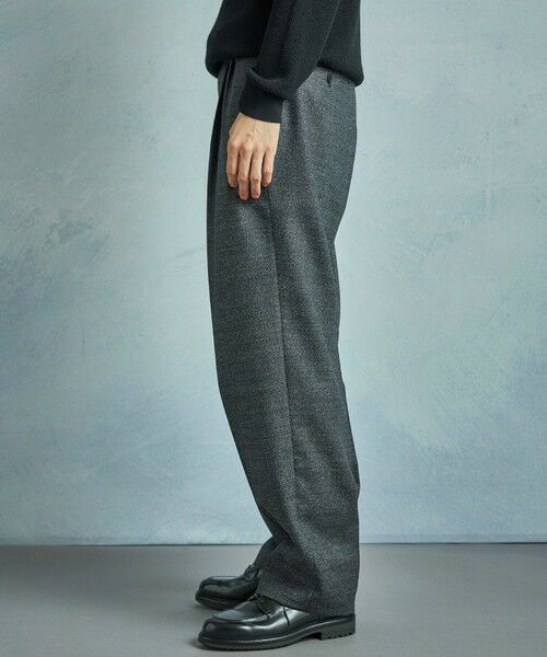 MEN'S BIGI / メンズビギ スラックス・ドレスパンツ | メランジウール 2タックテーパードワイドパンツ | 詳細3