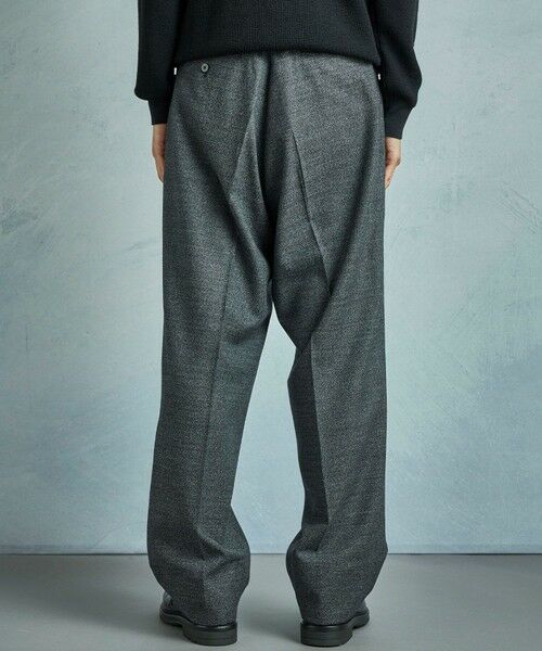 MEN'S BIGI / メンズビギ スラックス・ドレスパンツ | メランジウール 2タックテーパードワイドパンツ | 詳細4