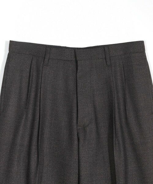 MEN'S BIGI / メンズビギ スラックス・ドレスパンツ | メランジウール 2タックテーパードワイドパンツ | 詳細8