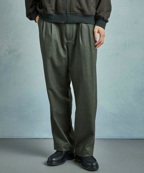 MEN'S BIGI / メンズビギ スラックス・ドレスパンツ | 【50th Anniv . 中田 慎介】 WOOL HOUND'S TOOTH WIDE PANTS | 詳細1