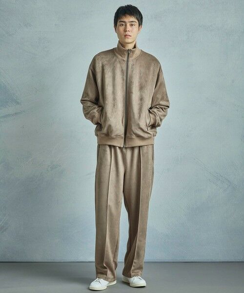 MEN'S BIGI / メンズビギ その他パンツ | 【50th Anniv . 中田 慎介】 SUEDE LIKE/HOUND’S TOOTH TRACK PANTS | 詳細1