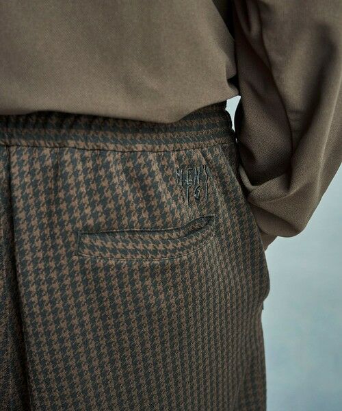 MEN'S BIGI / メンズビギ その他パンツ | 【50th Anniv . 中田 慎介】 SUEDE LIKE/HOUND’S TOOTH TRACK PANTS | 詳細9