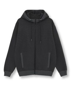 MEN'S BIGI / メンズビギ スウェット | ハニカムニット ジップパーカー