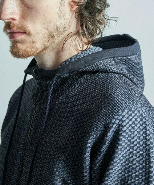 MEN'S BIGI / メンズビギ スウェット | ハニカムニット ジップパーカー | 詳細4