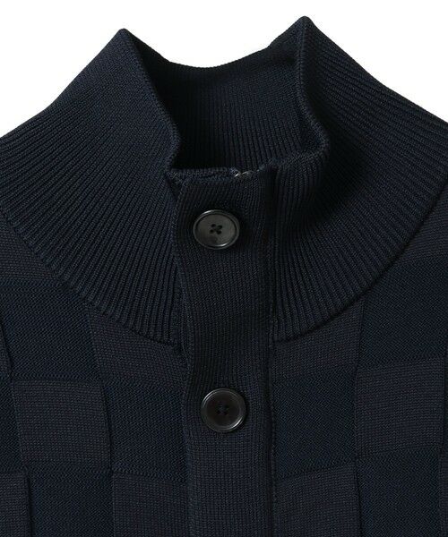 MEN'S BIGI / メンズビギ カーディガン・ボレロ | 【ACTIVE TAILOR/アクティブテイラー】リンクスブロックジャカードカーディガン | 詳細1