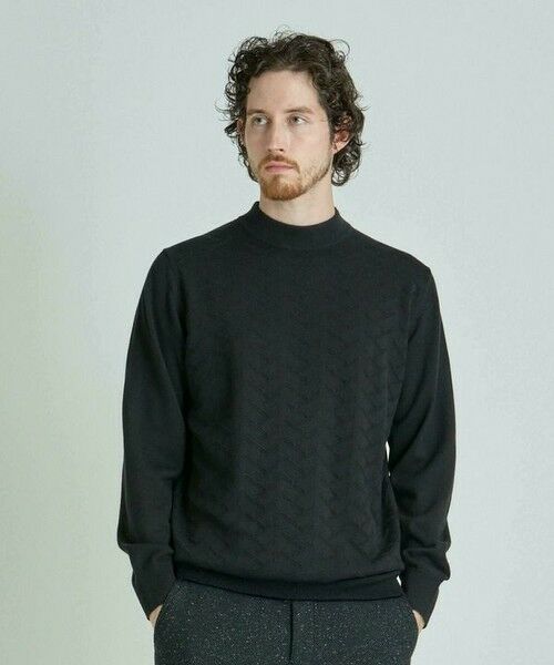 MEN'S BIGI / メンズビギ ニット・セーター | 【ACTIVE TAILOR/アクティブテイラー】12Gジャカードモックネックニット | 詳細1