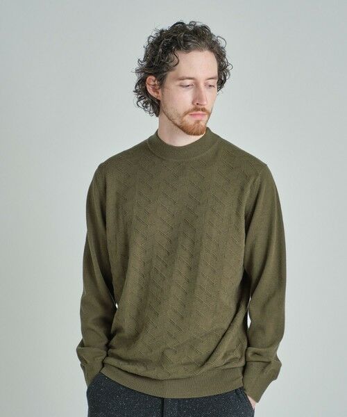 MEN'S BIGI / メンズビギ ニット・セーター | 【ACTIVE TAILOR/アクティブテイラー】12Gジャカードモックネックニット | 詳細12