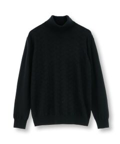 MEN'S BIGI / メンズビギ ニット・セーター | 【ACTIVE TAILOR/アクティブテイラー】12Gジャカードタートルネックニット