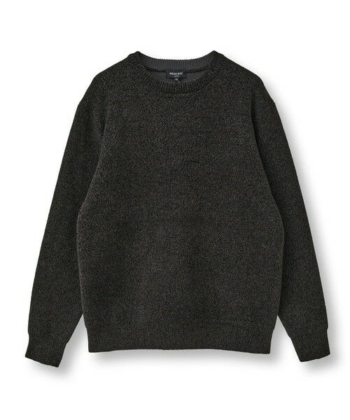 MEN'S BIGI / メンズビギ ニット・セーター | メランジ調モールニット(ブラック系)