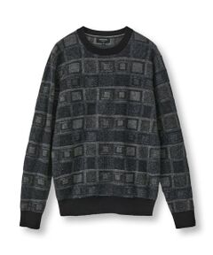 MEN'S BIGI / メンズビギ ニット・セーター | リンクスジャカード クルーネックニット