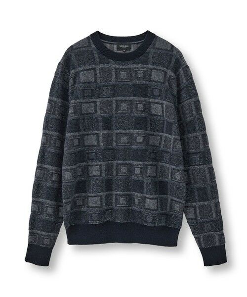 MEN'S BIGI / メンズビギ ニット・セーター | リンクスジャカード クルーネックニット(ネイビー)