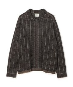 MEN'S BIGI / メンズビギ ブルゾン | ツイードチェック ニットブルゾン