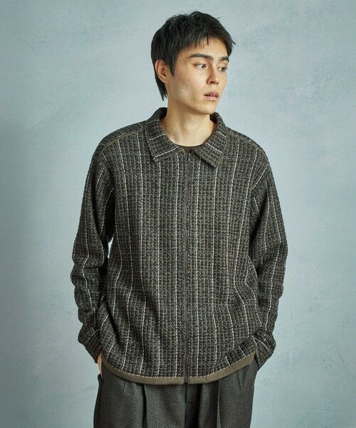 MEN'S BIGI / メンズビギ ブルゾン | ツイードチェック ニットブルゾン | 詳細9