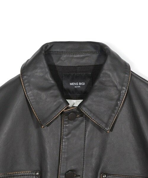 MEN'S BIGI / メンズビギ レザーブルゾン・ジャケット | 【JAGROSE/ジャグロース】別注ラムレザーカバーオール | 詳細1