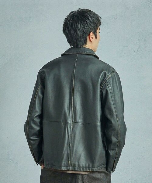 MEN'S BIGI / メンズビギ レザーブルゾン・ジャケット | 【JAGROSE/ジャグロース】別注ラムレザーカバーオール | 詳細13
