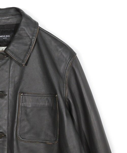MEN'S BIGI / メンズビギ レザーブルゾン・ジャケット | 【JAGROSE/ジャグロース】別注ラムレザーカバーオール | 詳細4