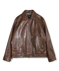 MEN'S BIGI / メンズビギ レザーブルゾン・ジャケット | ゴートレザー ライダースブルゾン