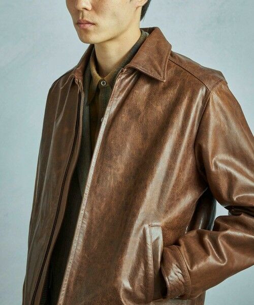 MEN'S BIGI / メンズビギ レザーブルゾン・ジャケット | ゴートレザー ライダースブルゾン | 詳細21