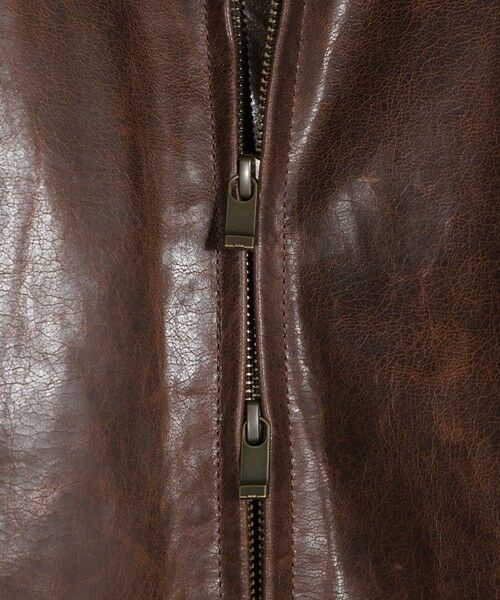 MEN'S BIGI / メンズビギ レザーブルゾン・ジャケット | ゴートレザー ライダースブルゾン | 詳細9