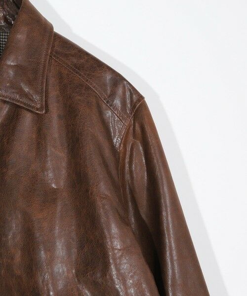 MEN'S BIGI / メンズビギ レザーブルゾン・ジャケット | ゴートレザー ライダースブルゾン | 詳細10
