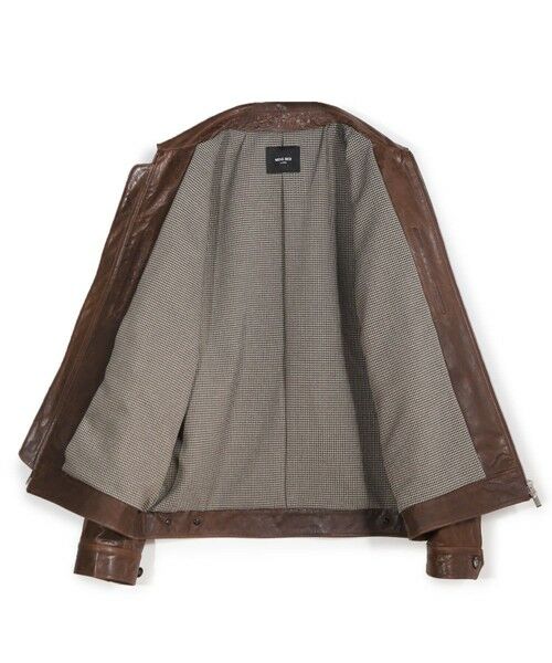 MEN'S BIGI / メンズビギ レザーブルゾン・ジャケット | ゴートレザー ライダースブルゾン | 詳細12