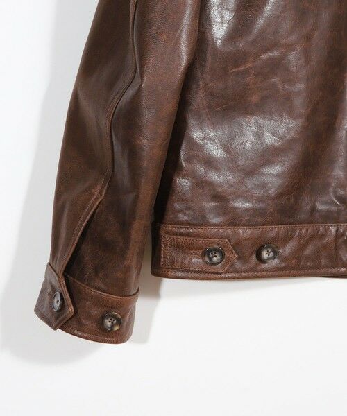 MEN'S BIGI / メンズビギ レザーブルゾン・ジャケット | ゴートレザー ライダースブルゾン | 詳細15