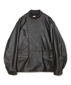 MEN'S BIGI / メンズビギ レザーブルゾン・ジャケット | 【50th Anniv . 菊池武夫】AGED SHEEPSKIN LEATHER JACKET