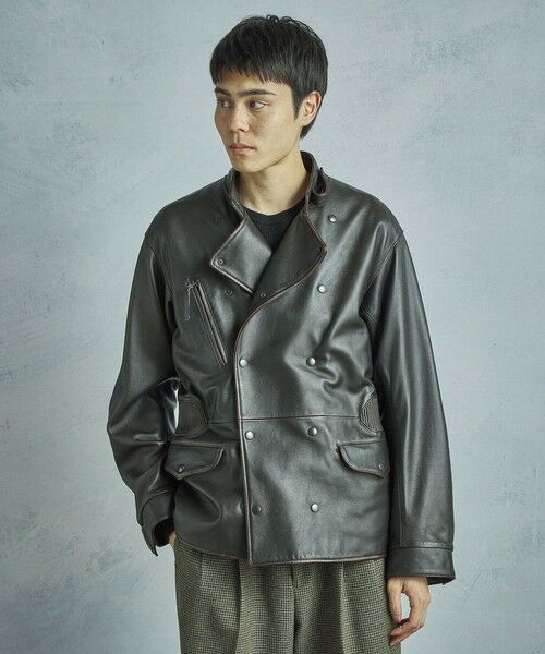 MEN'S BIGI / メンズビギ レザーブルゾン・ジャケット | 【50th Anniv . 菊池武夫】AGED SHEEPSKIN LEATHER JACKET | 詳細17