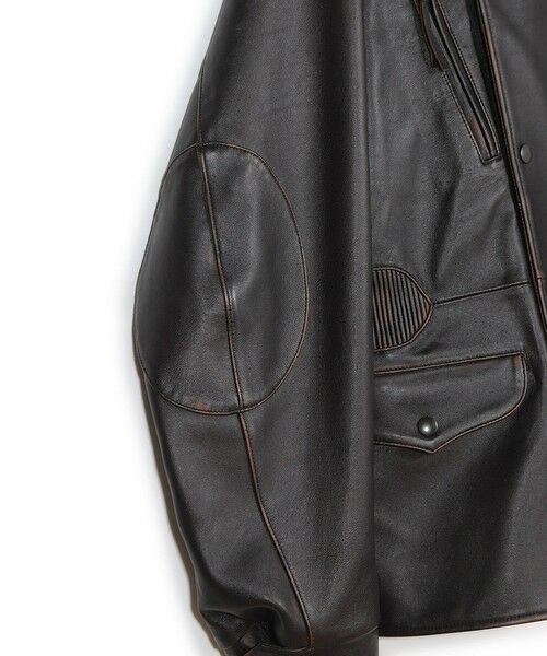 MEN'S BIGI / メンズビギ レザーブルゾン・ジャケット | 【50th Anniv . 菊池武夫】AGED SHEEPSKIN LEATHER JACKET | 詳細5