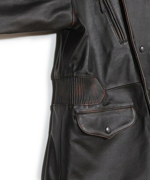 MEN'S BIGI / メンズビギ レザーブルゾン・ジャケット | 【50th Anniv . 菊池武夫】AGED SHEEPSKIN LEATHER JACKET | 詳細6