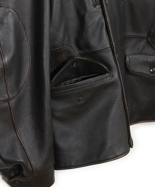 MEN'S BIGI / メンズビギ レザーブルゾン・ジャケット | 【50th Anniv . 菊池武夫】AGED SHEEPSKIN LEATHER JACKET | 詳細7