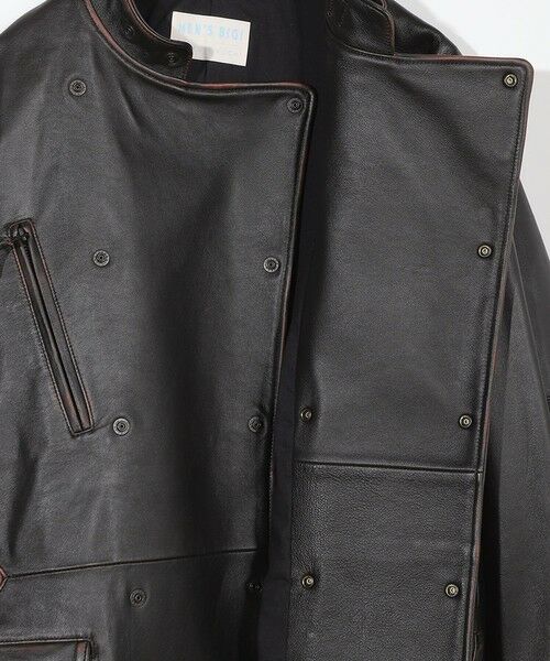 MEN'S BIGI / メンズビギ レザーブルゾン・ジャケット | 【50th Anniv . 菊池武夫】AGED SHEEPSKIN LEATHER JACKET | 詳細9
