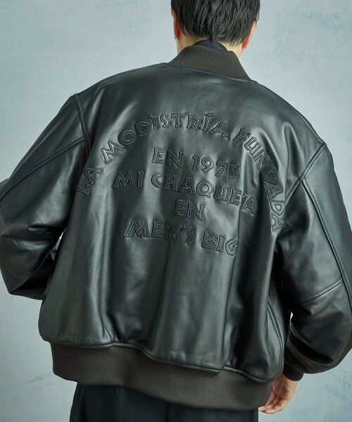 MEN'S BIGI / メンズビギ その他アウター | 【50th Anniv . 中田 慎介】 SHEEP LEATHER STADIUM JAMPER | 詳細2