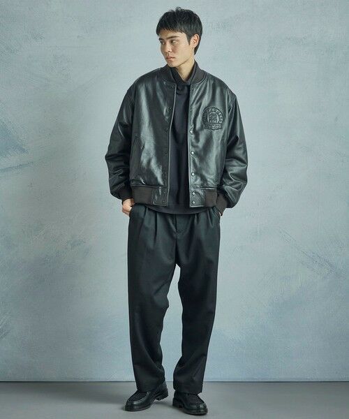 MEN'S BIGI / メンズビギ その他アウター | 【50th Anniv . 中田 慎介】 SHEEP LEATHER STADIUM JAMPER | 詳細3