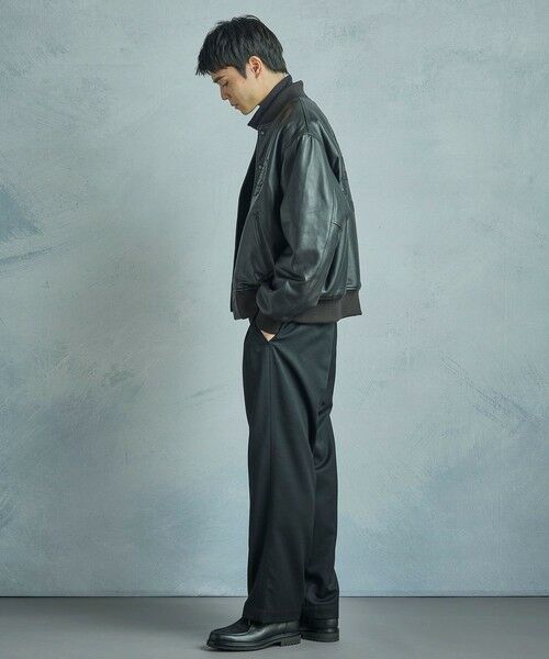 MEN'S BIGI / メンズビギ その他アウター | 【50th Anniv . 中田 慎介】 SHEEP LEATHER STADIUM JAMPER | 詳細4