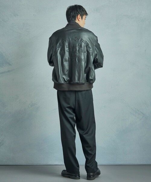 MEN'S BIGI / メンズビギ その他アウター | 【50th Anniv . 中田 慎介】 SHEEP LEATHER STADIUM JAMPER | 詳細5