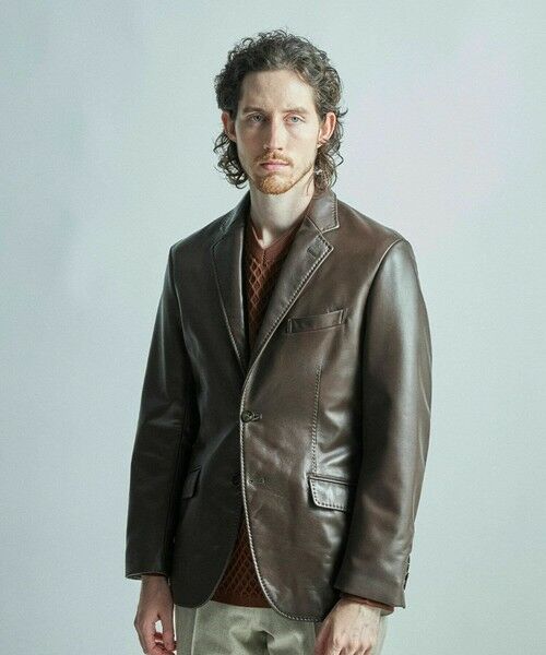 MEN'S BIGI / メンズビギ テーラードジャケット | シープレザーテーラードジャケット | 詳細3