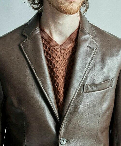 MEN'S BIGI / メンズビギ テーラードジャケット | シープレザーテーラードジャケット | 詳細6
