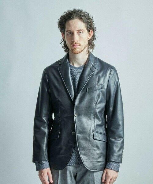 MEN'S BIGI / メンズビギ テーラードジャケット | シープレザーテーラードジャケット | 詳細8