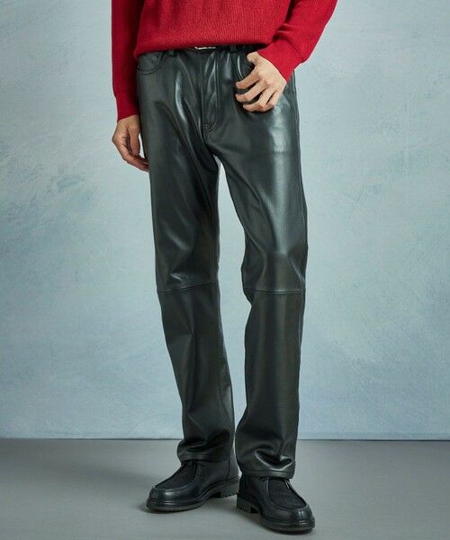 MEN'S BIGI / メンズビギ その他パンツ | ラムレザー５ポケットパンツ | 詳細9