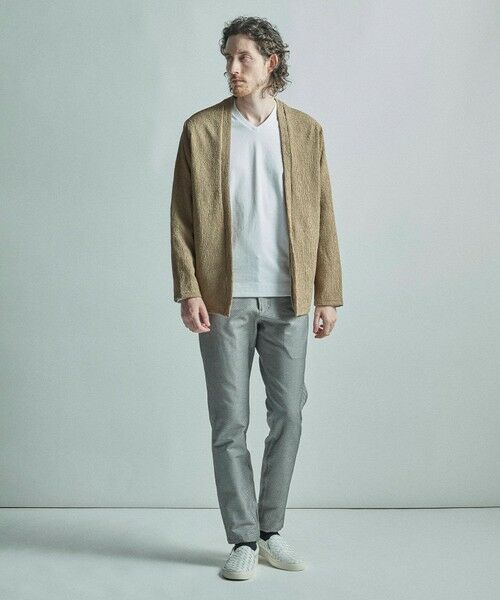 MEN'S BIGI / メンズビギ Tシャツ | 【ACTIVE TAILOR/アクティブテイラー】シルケットスムースVネック長袖Tシャツ | 詳細8