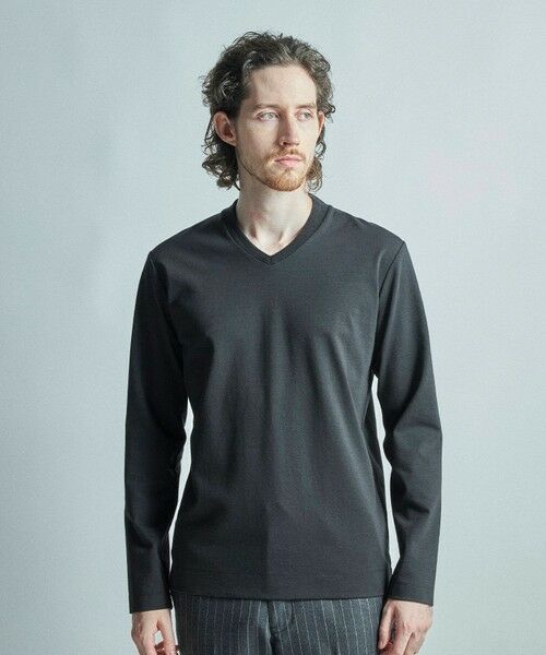 MEN'S BIGI / メンズビギ Tシャツ | 【ACTIVE TAILOR/アクティブテイラー】シルケットスムースVネック長袖Tシャツ | 詳細10